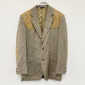 PENDLETON　ペンドルトン　テーラードツイードジャケット　スエード　エルボーパッチ　ベージュ　40サイズ　古着