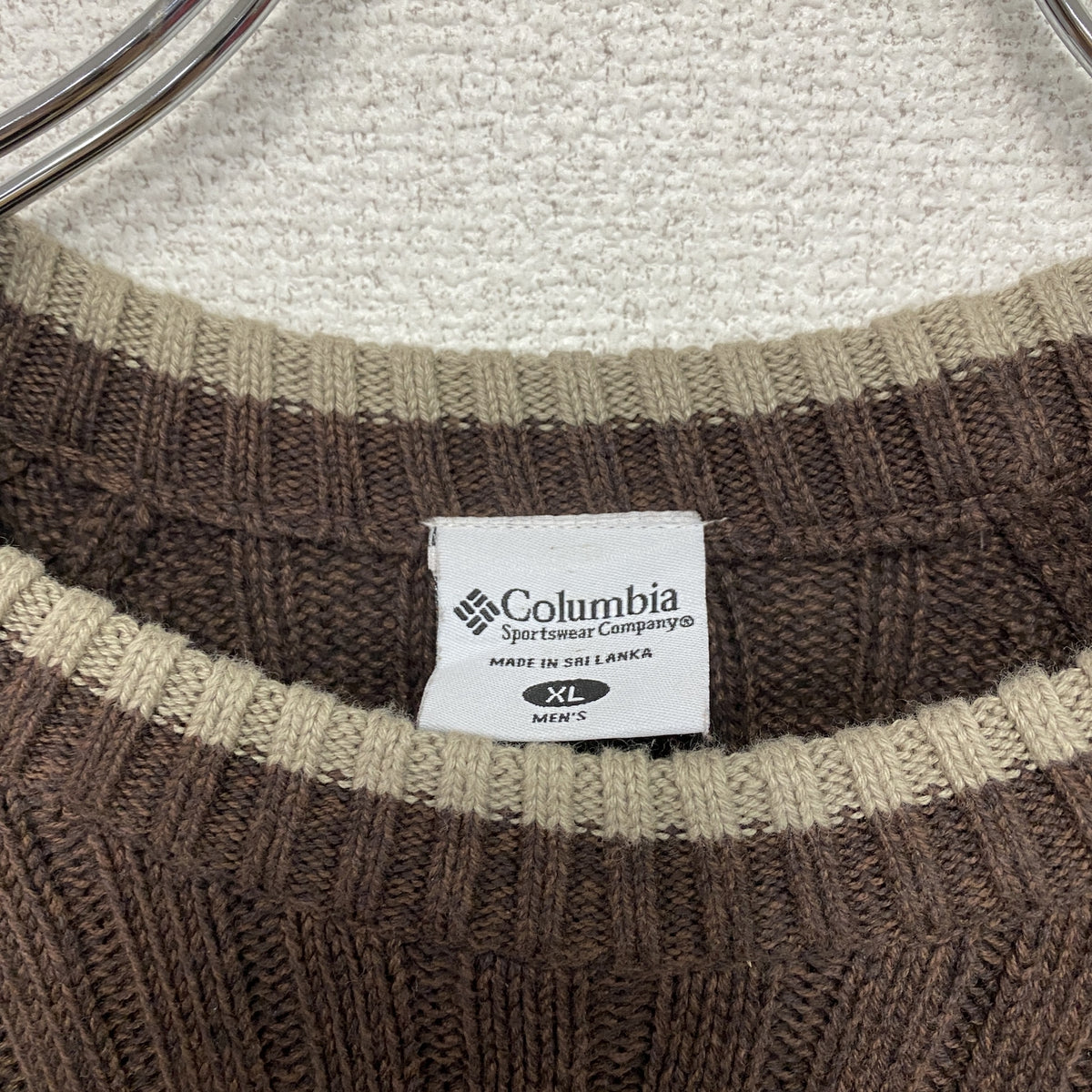 Columbia　コロンビア　コットンニットセーター　茶色　ブラウン　XLサイズ　古着