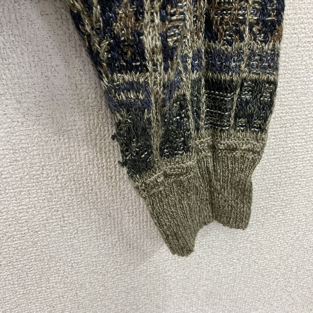 Geoffrey Beene　ジェフリービーン　CLASSICS　ニットセーター　総柄　マルチカラー　XLサイズ　古着