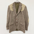 PENDLETON　ペンドルトン　テーラードツイードジャケット　スエード　エルボーパッチ　茶色　ブラウン　ベージュ　古着