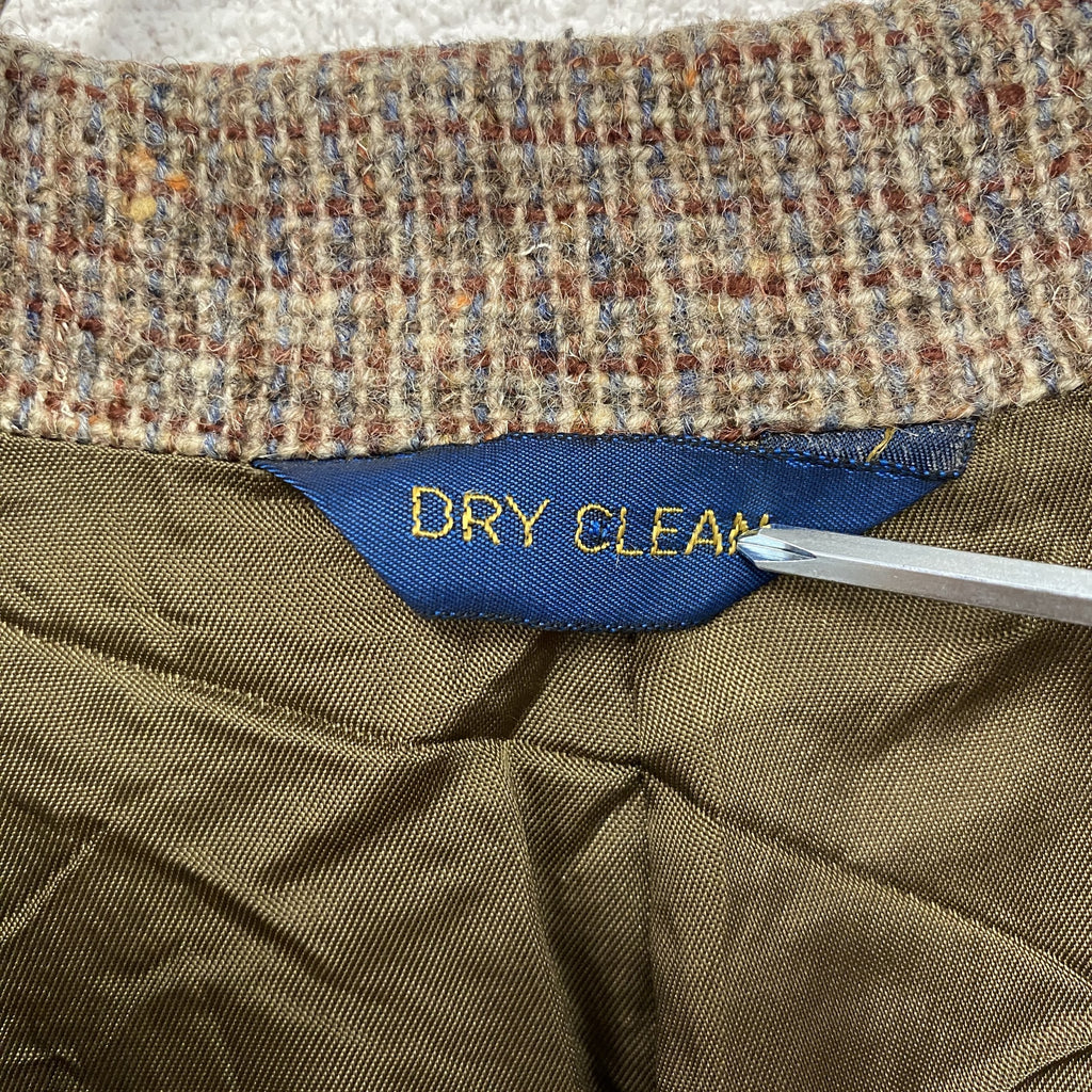 PENDLETON　ペンドルトン　テーラードツイードジャケット　スエード　エルボーパッチ　茶色　ブラウン　ベージュ　古着