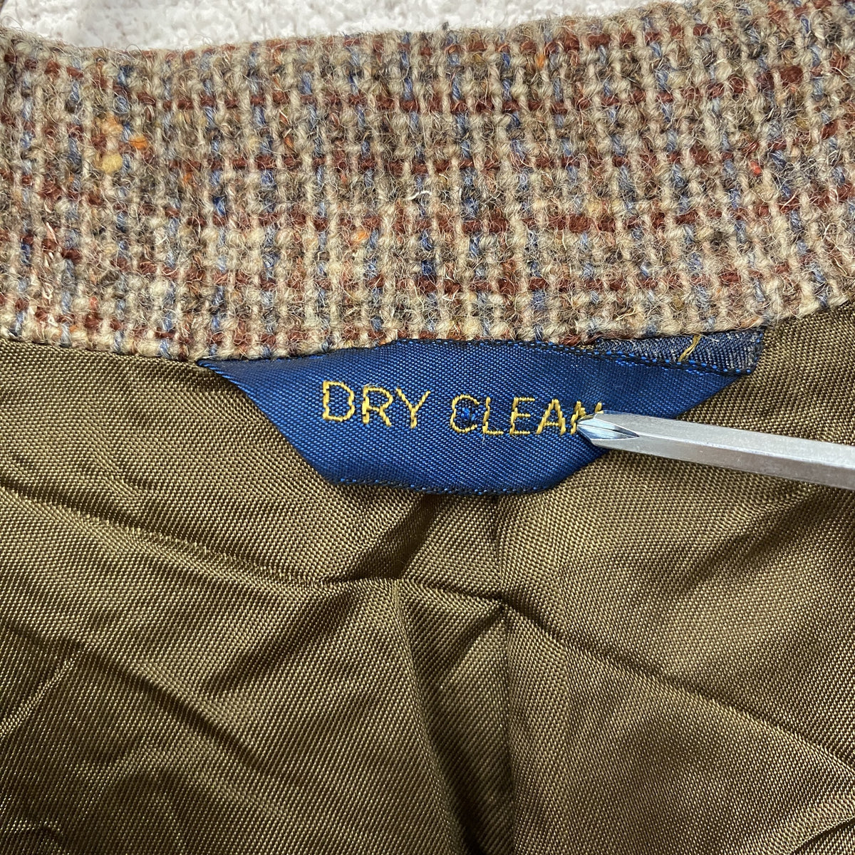 PENDLETON　ペンドルトン　テーラードツイードジャケット　スエード　エルボーパッチ　茶色　ブラウン　ベージュ　古着