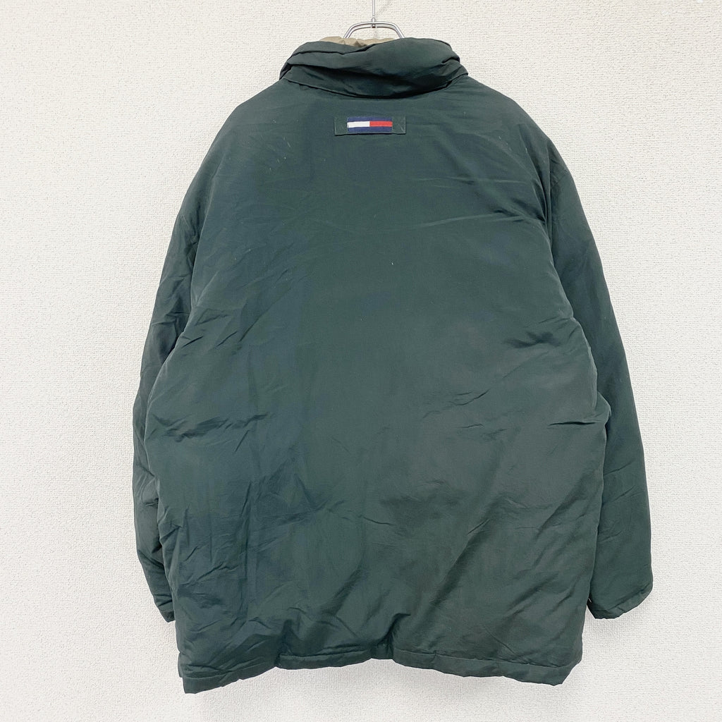 TOMMY HILFIGER　トミーヒルフィガー　グースダウンジャケット　緑　グリーン　XLサイズ　古着