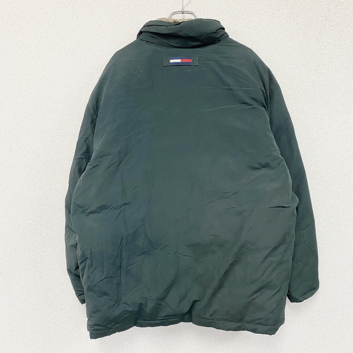 TOMMY HILFIGER　トミーヒルフィガー　グースダウンジャケット　緑　グリーン　XLサイズ　古着