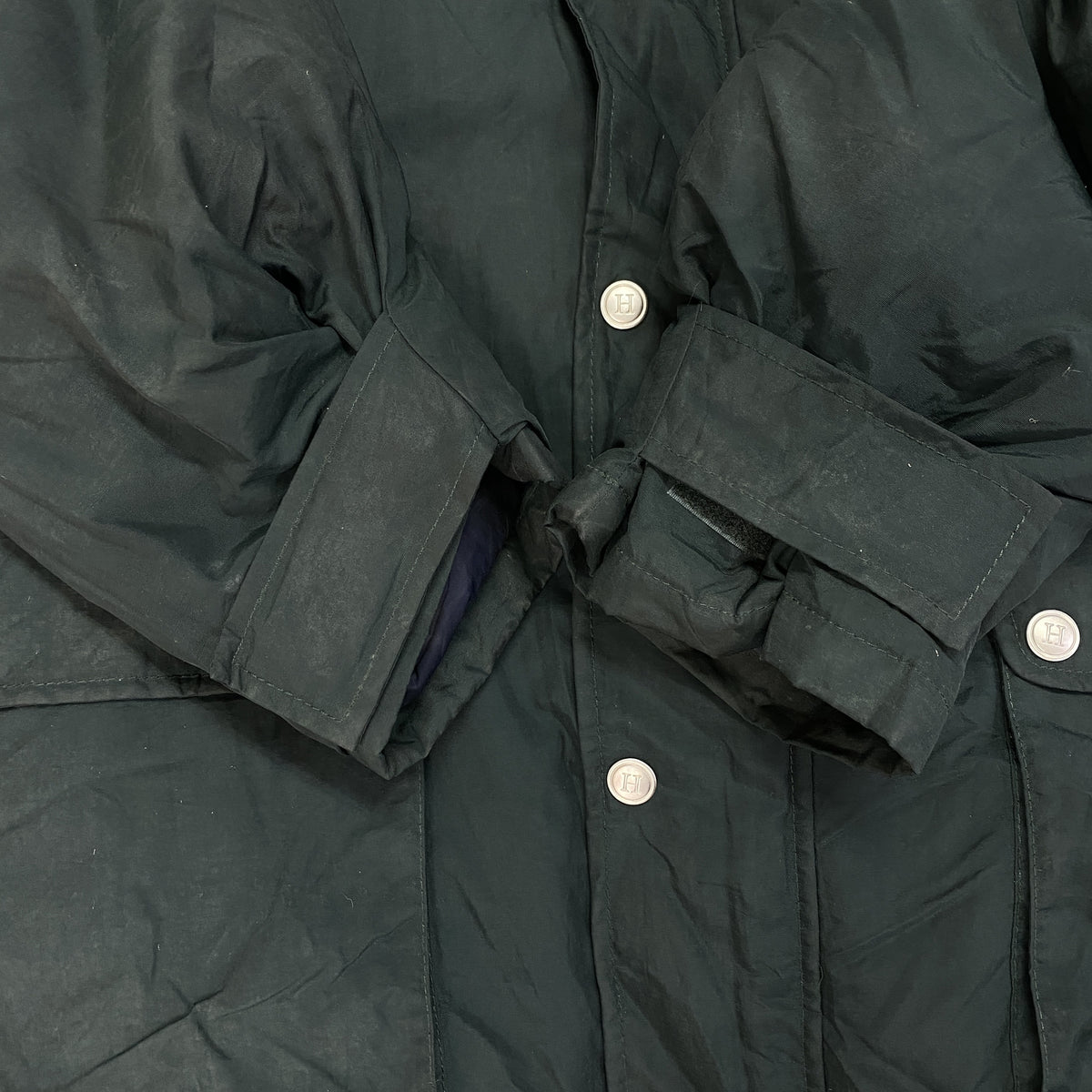 TOMMY HILFIGER　トミーヒルフィガー　グースダウンジャケット　緑　グリーン　XLサイズ　古着
