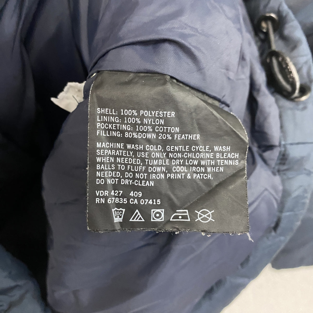 NAUTICA　ノーティカ　ダウンジャケット　紺　ネイビー　Mサイズ　古着
