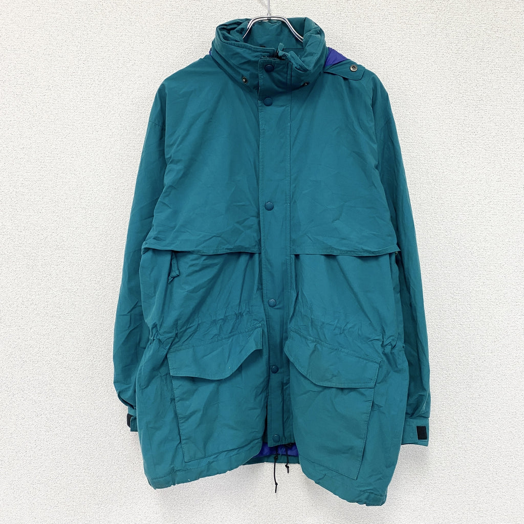 Eddie Bauer　エディバウアー　マウンテンパーカー　ブルーグリーン　Lサイズ　古着