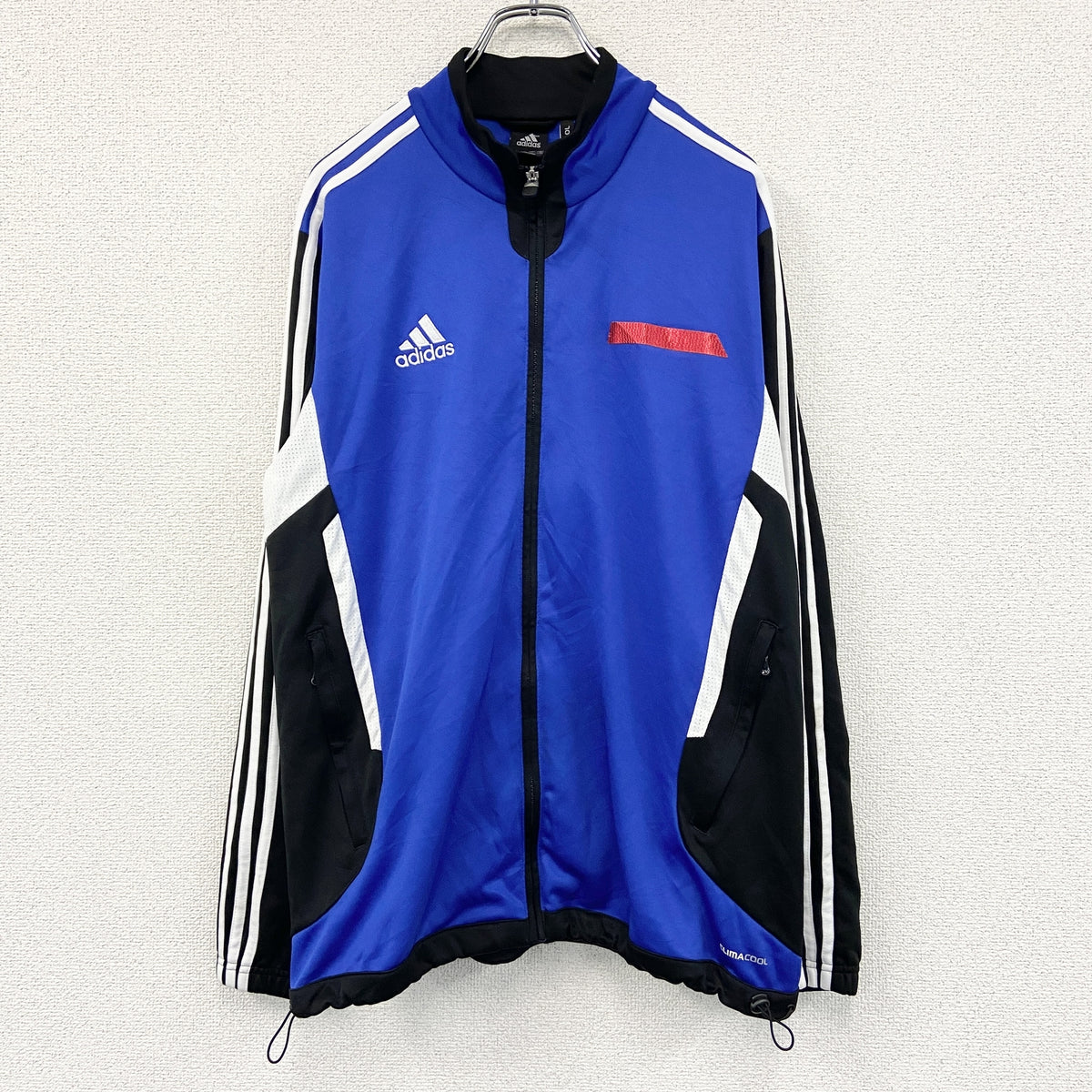 adidas　アディダス　トラックジャケット/ジャージ　青　ブルー　Oサイズ　古着