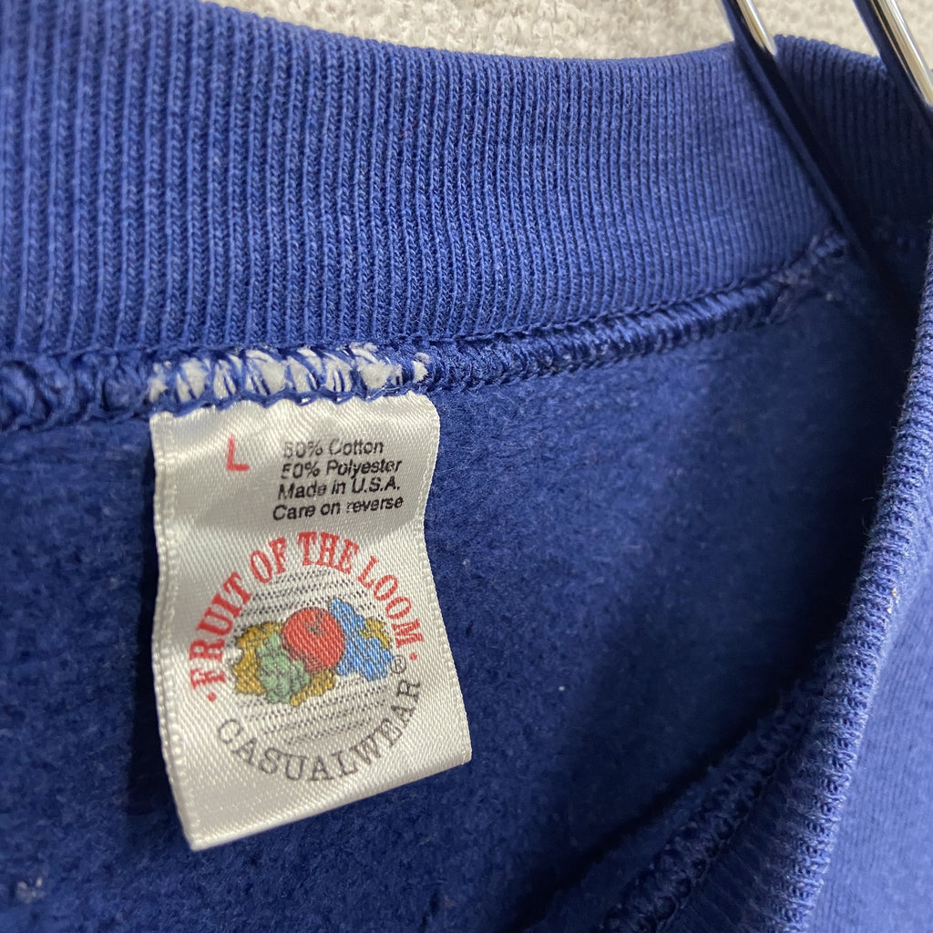 FRUIT OF THE LOOM　フルーツオブザルーム　スウェット/トレーナー　青　ブルー　Lサイズ　古着