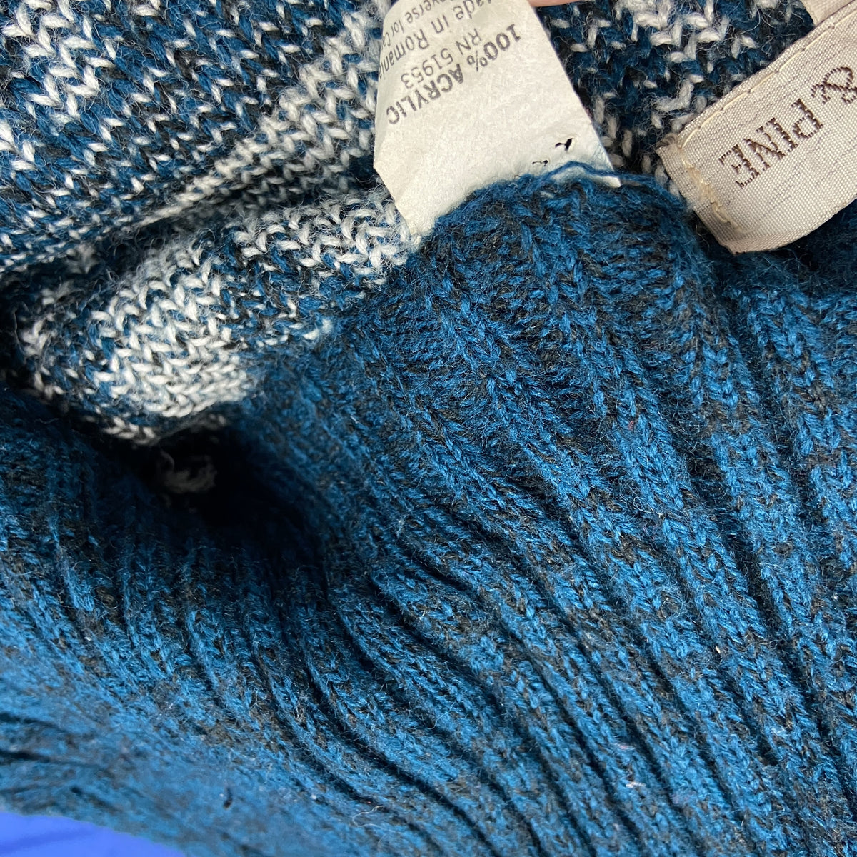 HARDWOOD&PINE　フルジップニットカーディガン　緑　グリーン　Lサイズ セーター ニットセーター メンズ 古着