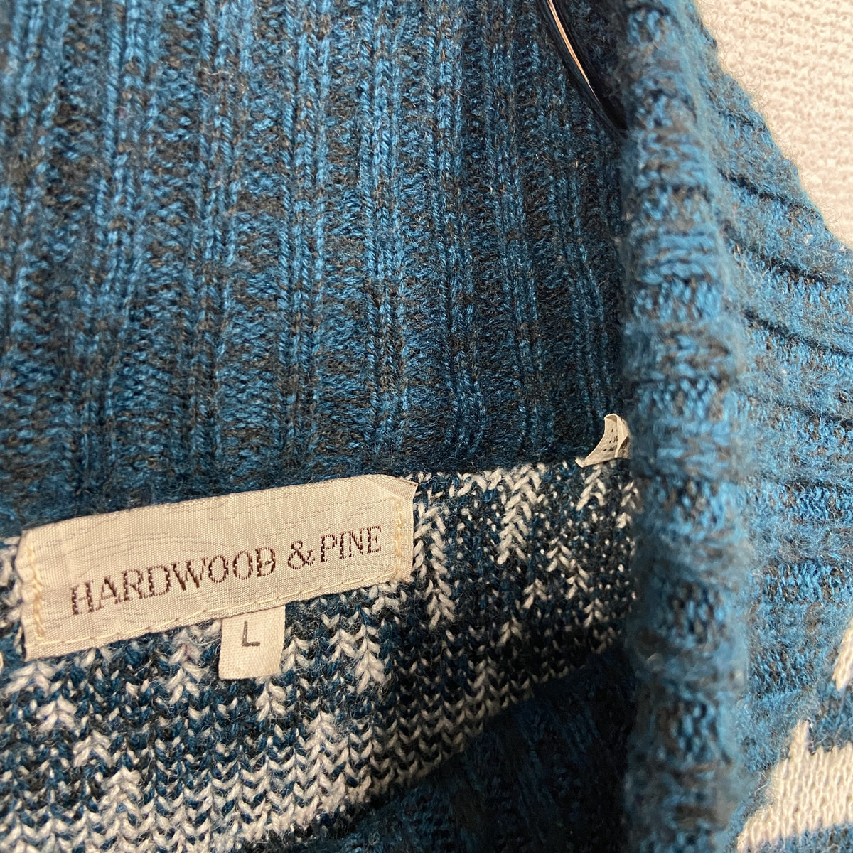 HARDWOOD&PINE　フルジップニットカーディガン　緑　グリーン　Lサイズ セーター ニットセーター メンズ 古着