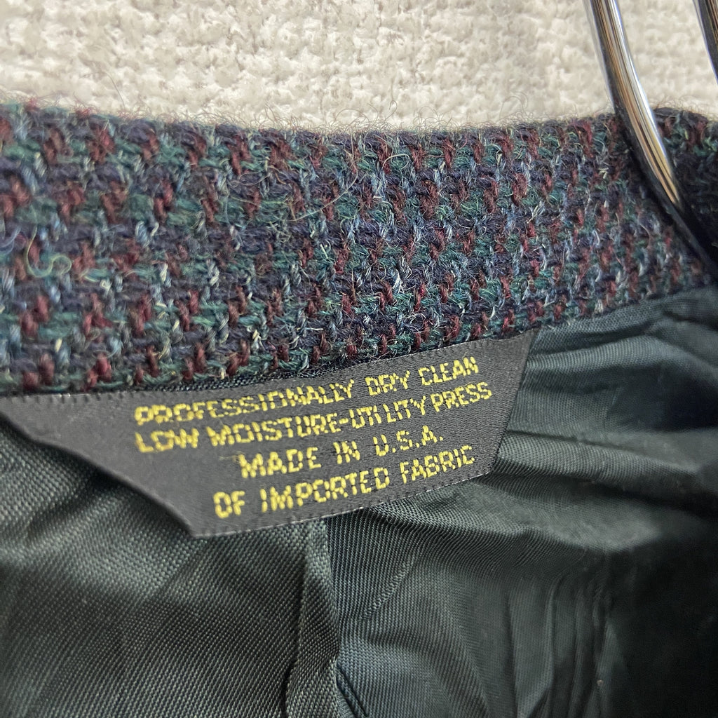STAFFORD　Harris Tweed　ハリスツイード　テーラードジャケット　ダークグレー　古着