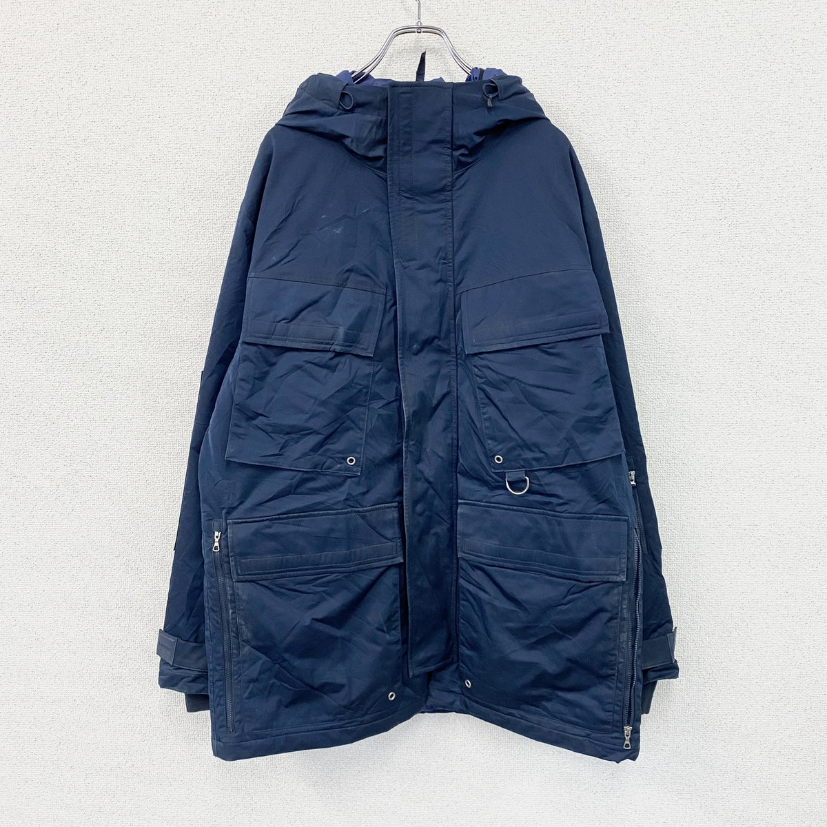 LACOSTE　ラコステ　マウンテンパーカー　中綿入り　紺　ネイビー　Mサイズ　古着