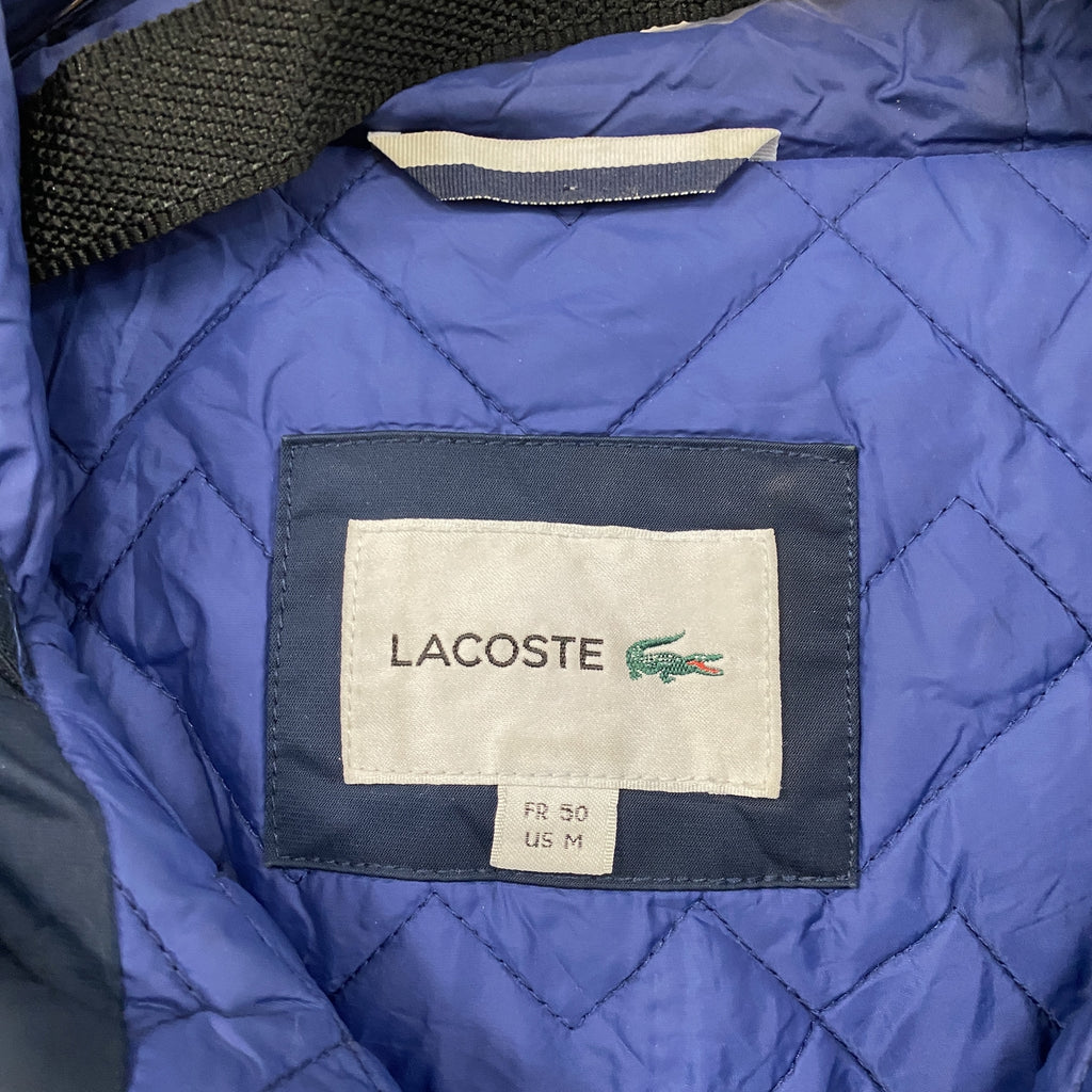 LACOSTE　ラコステ　マウンテンパーカー　中綿入り　紺　ネイビー　Mサイズ　古着