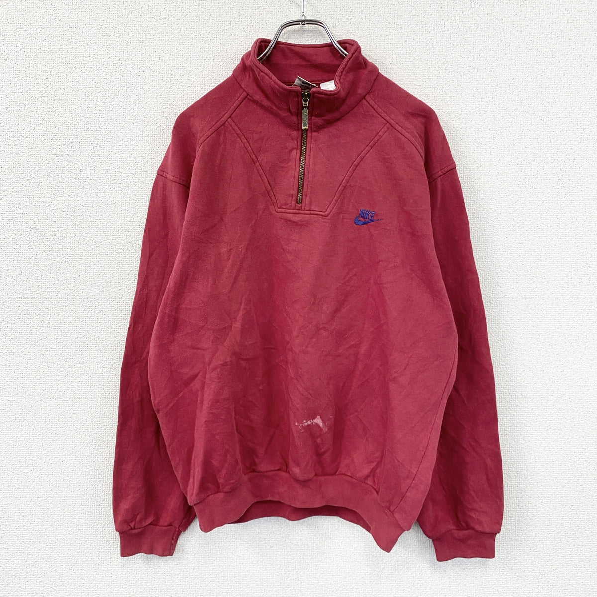 NIKE　ナイキ　ハーフジップスウェット/トレーナー　赤　レッド　Sサイズ　古着