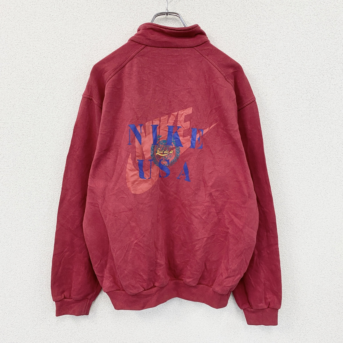 NIKE　ナイキ　ハーフジップスウェット/トレーナー　赤　レッド　Sサイズ　古着
