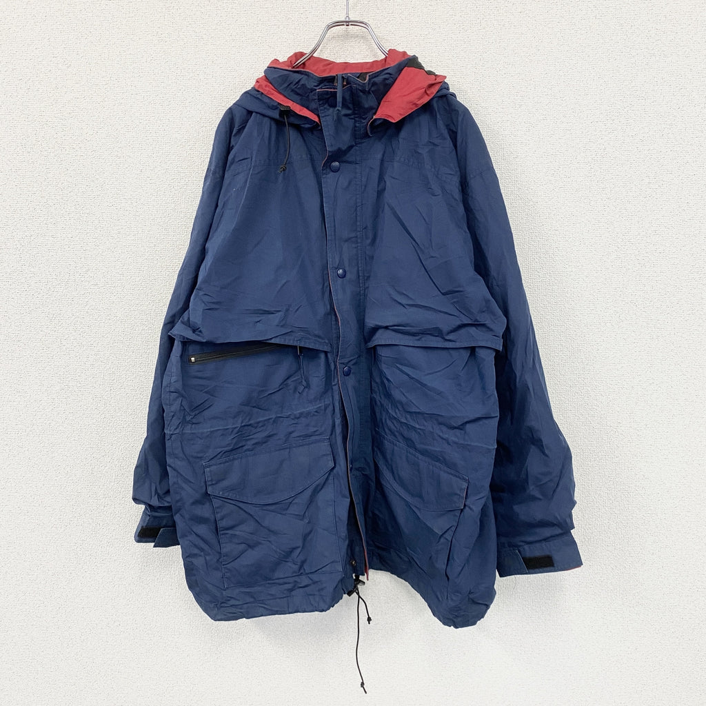 Eddie Bauer　エディバウアー　マウンテンパーカー/ナイロンジャケット　紺　ネイビー　XLサイズ　古着