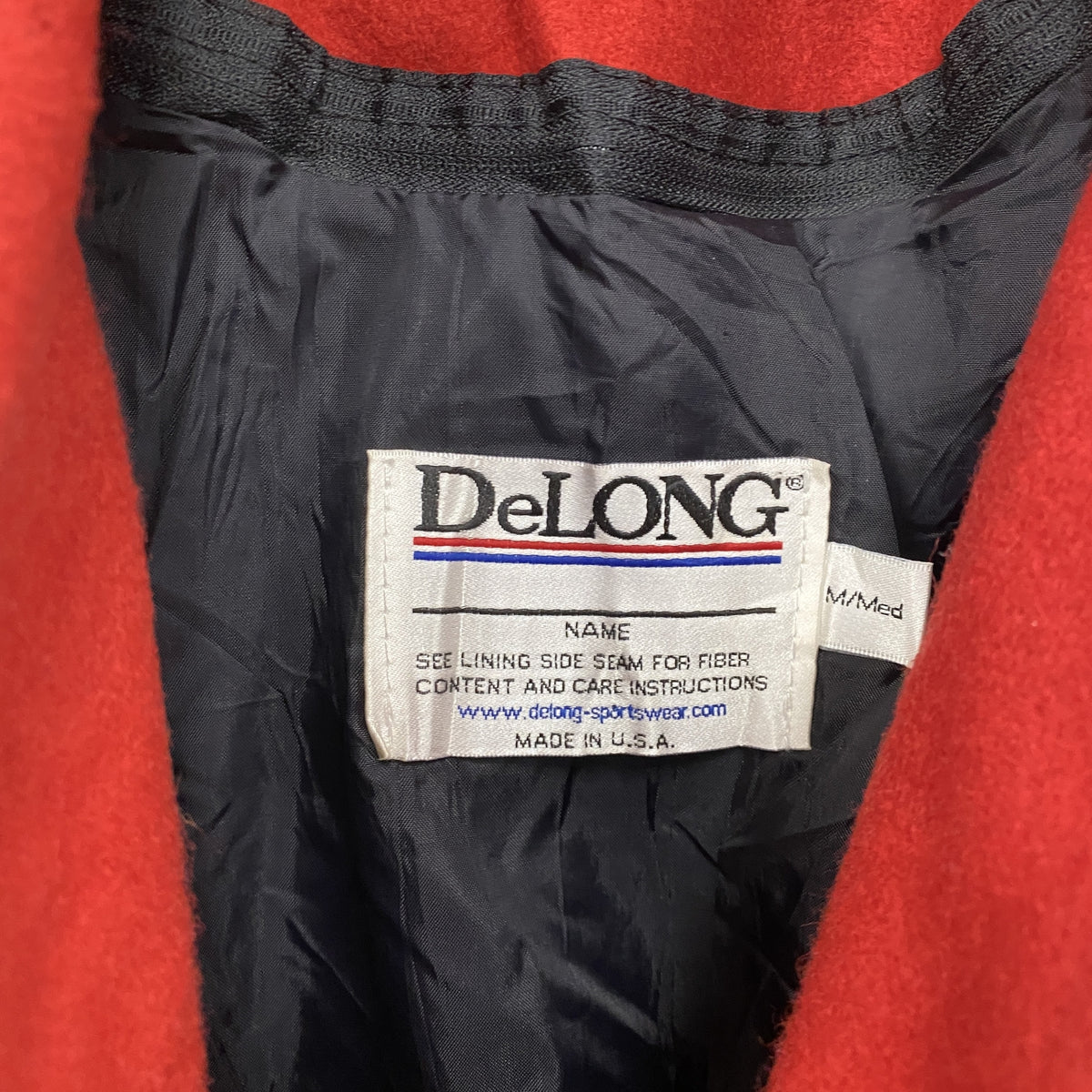 DeLONG　デロング　スタジャン/スタジアムジャケット　赤　レッド　青　ブルー　Mサイズ　古着
