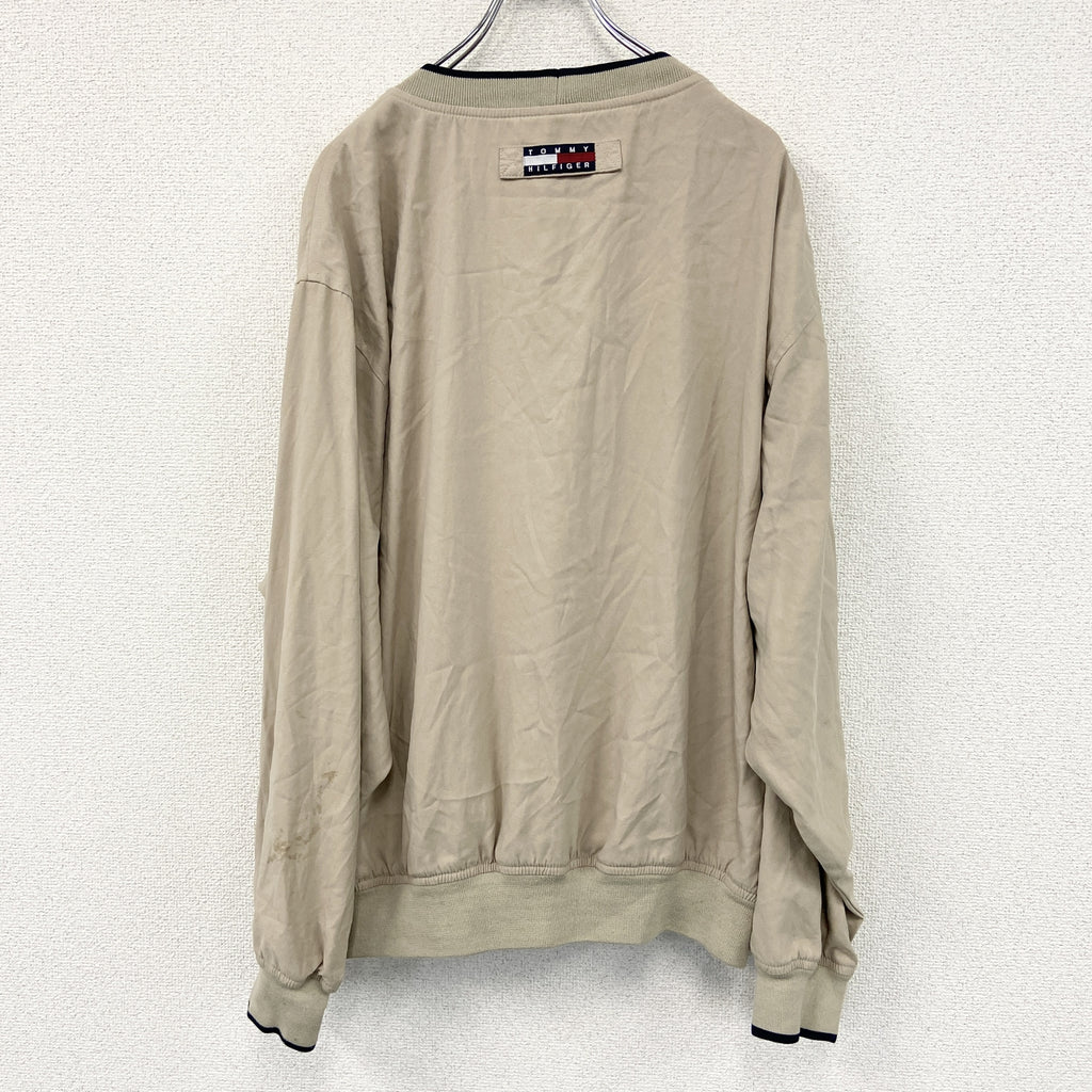 TOMMY HILFIGER　トミーヒルフィガー　プルオーバージャケット　ベージュ　XLサイズ　古着