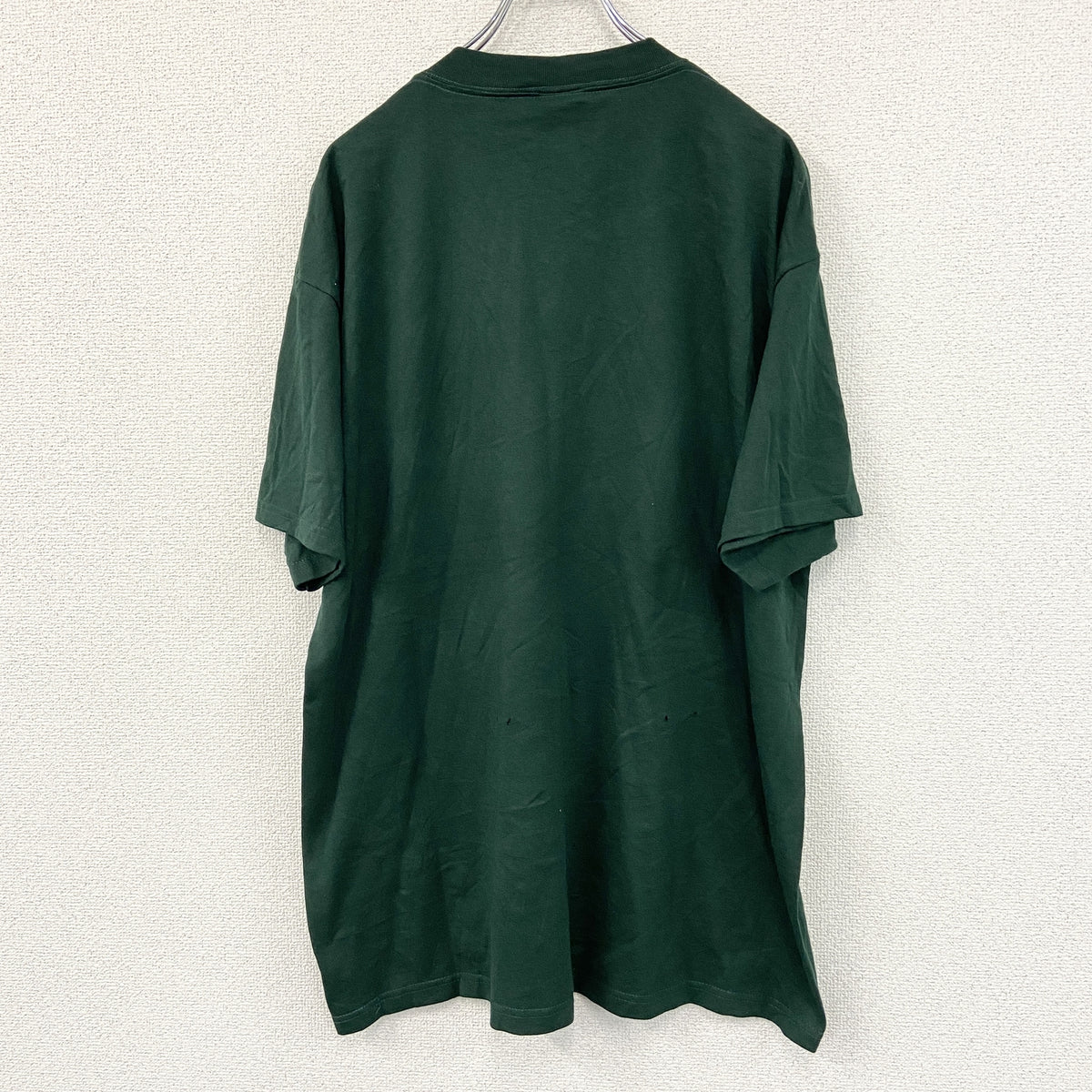 FRUIT OF THE LOOM　フルーツオブザルーム　半袖プリントTシャツ　深緑　ダークグリーン　XLサイズ　古着