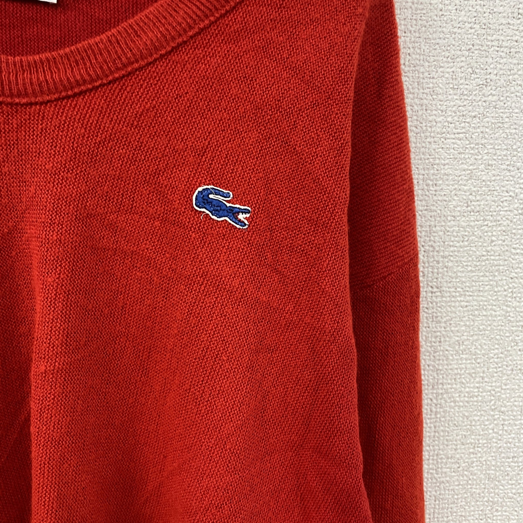 IZOD LACOSTE　アイゾット ラコステ　Vネックニットセーター　赤　レッド　XLサイズ　古着