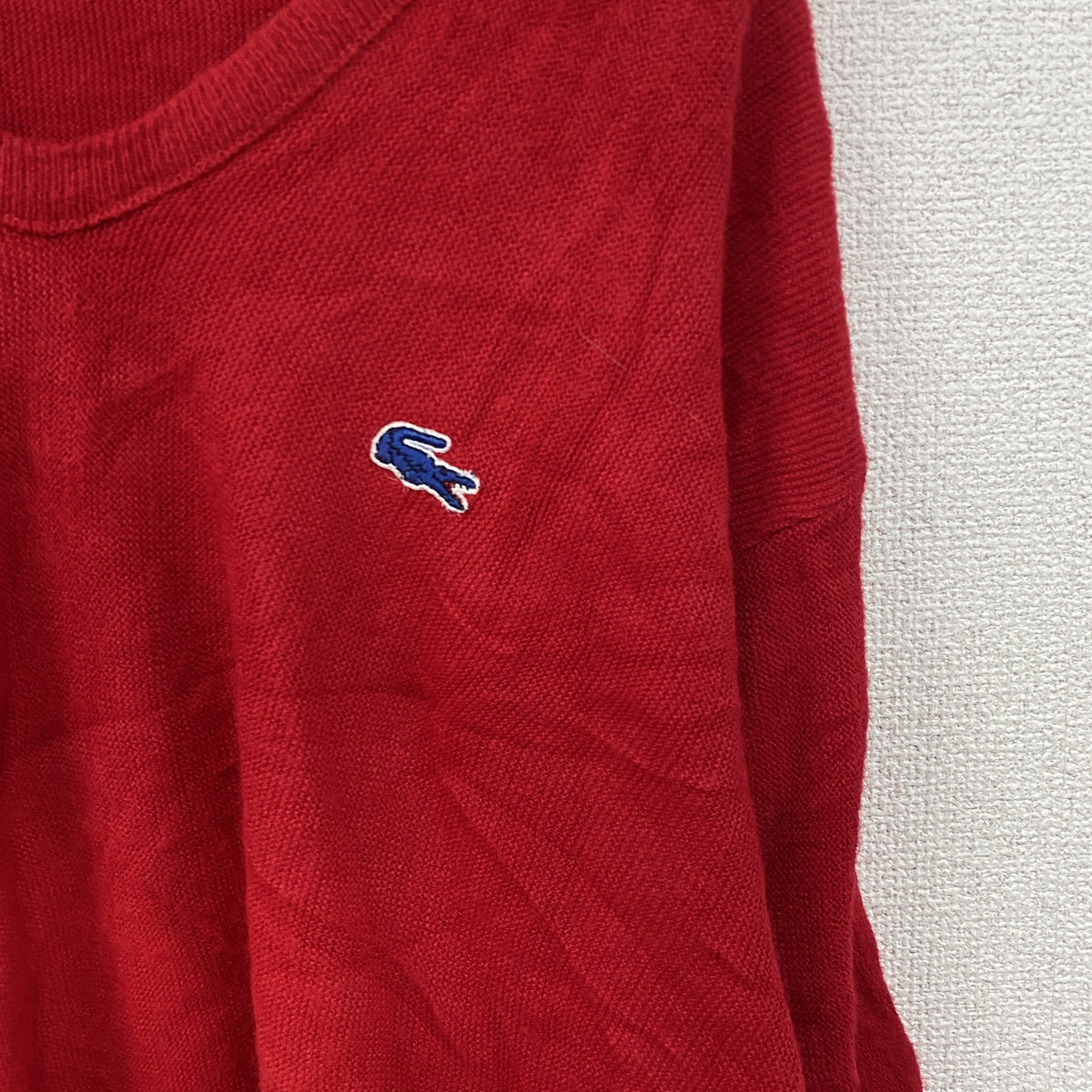 IZOD LACOSTE　アイゾット ラコステ　Vネックニットセーター　赤　レッド　2XLサイズ　古着
