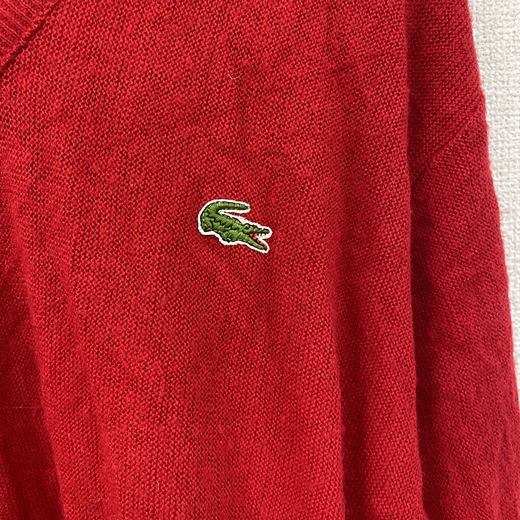 IZOD LACOSTE　アイゾット ラコステ　Vネックニットセーター　赤　レッド　3サイズ　古着