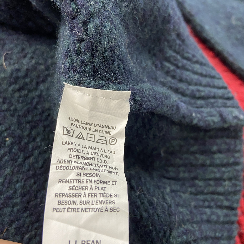 L.L.Bean　エルエルビーン　ウールニットセーター　紺　ネイビー　Mサイズ　古着
