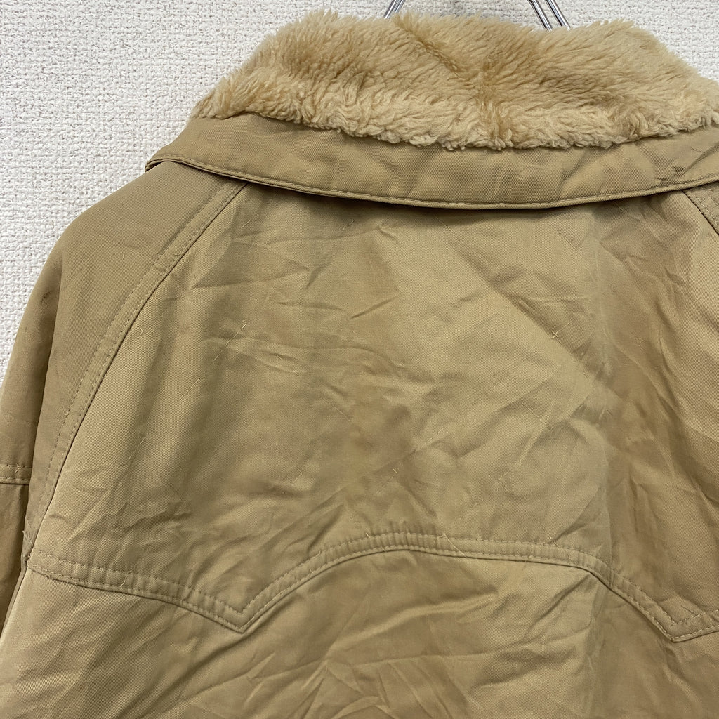 GIVENCHY　ジバンシィ　フライトジャケット/ブルゾン　襟ボア　ベージュ　46サイズ　古着
