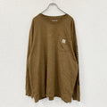 carhatt　カーハート　長袖Tシャツ/ロンT　茶色　ブラウン　XLサイズ　古着