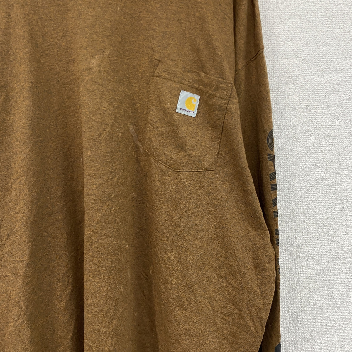 carhatt　カーハート　長袖Tシャツ/ロンT　茶色　ブラウン　XLサイズ　古着
