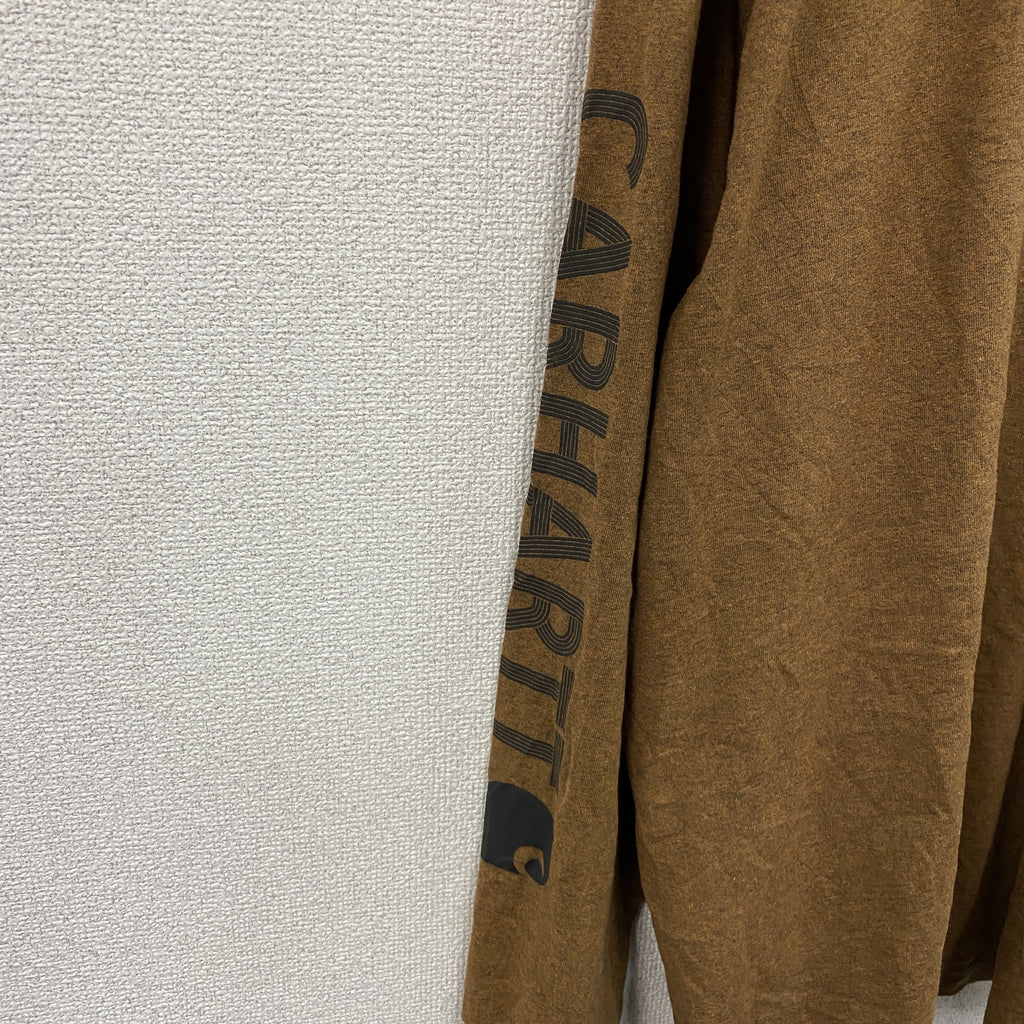 carhatt　カーハート　長袖Tシャツ/ロンT　茶色　ブラウン　XLサイズ　古着