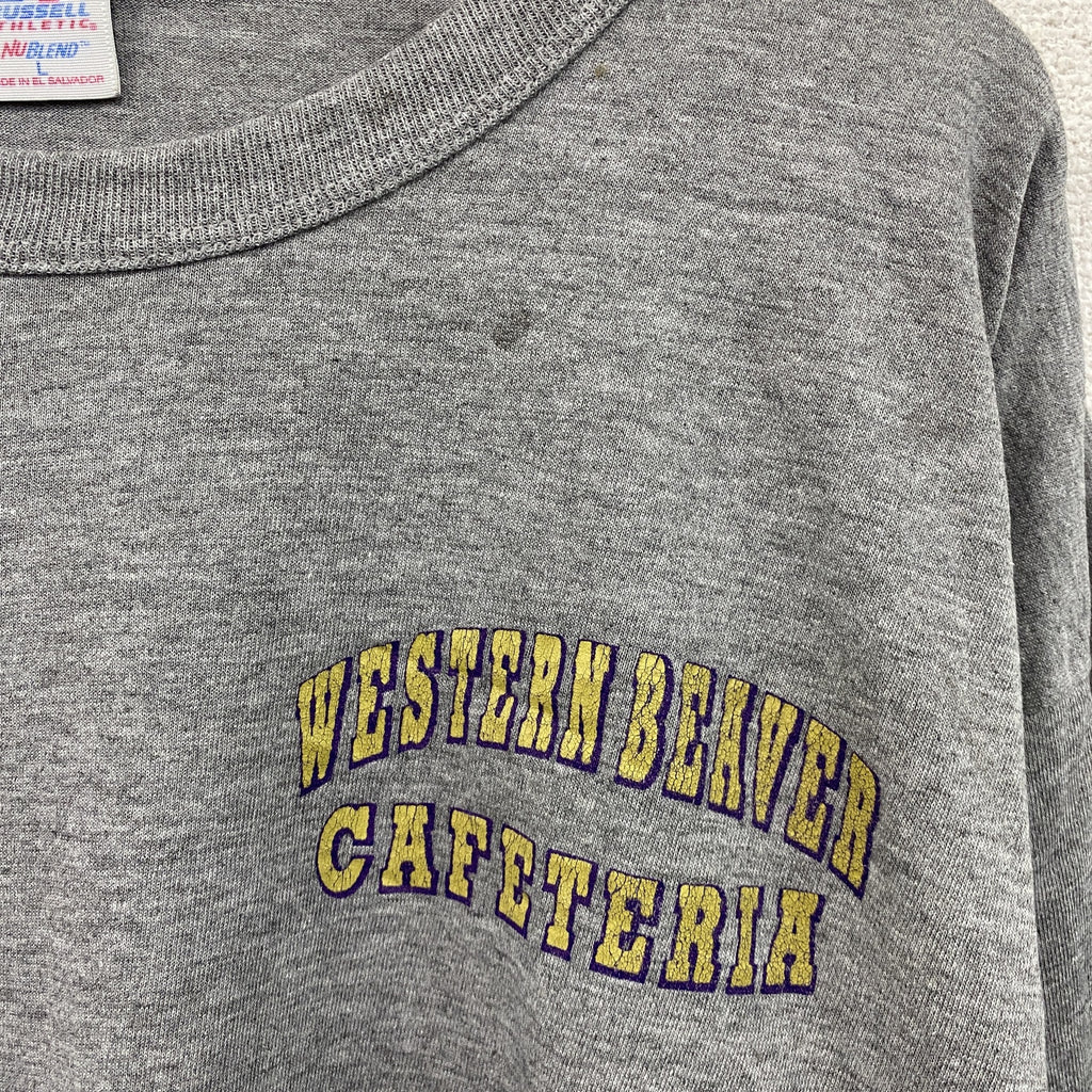 RUSSELL ATHLETIC　ラッセルアスレチック　半袖プリントTシャツ　グレー　Lサイズ　古着