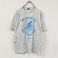 Hanes　ヘインズ　半袖プリントTシャツ　ライトグレー　Lサイズ カットソー レディース コットン 古着