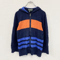 RALPH LAUREN　ラルフローレン　L-RL LAUREN ACTIVE　フルジップニットパーカー/フーディー　紺　ネイビー　Lサイズ　古着