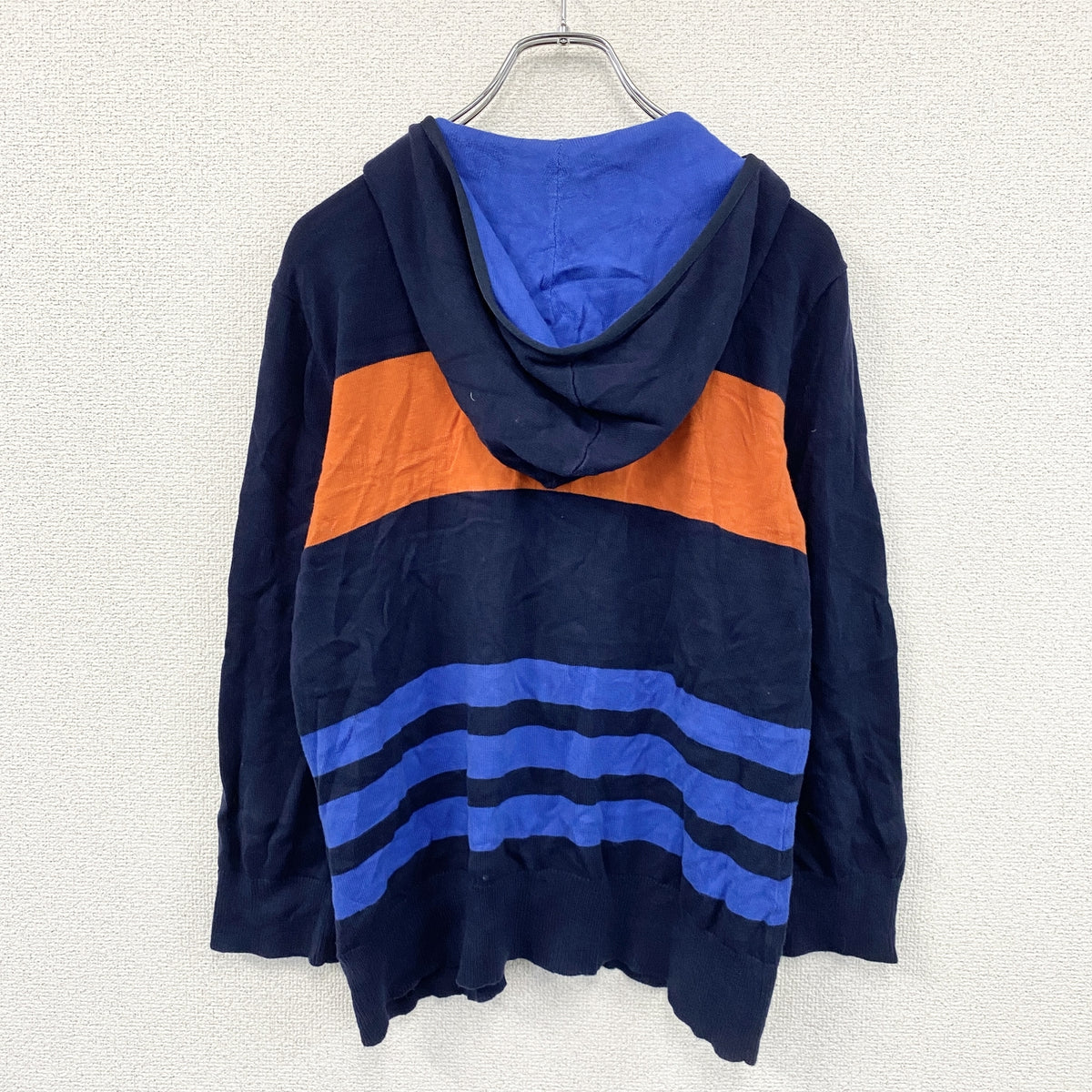 RALPH LAUREN　ラルフローレン　L-RL LAUREN ACTIVE　フルジップニットパーカー/フーディー　紺　ネイビー　Lサイズ　古着