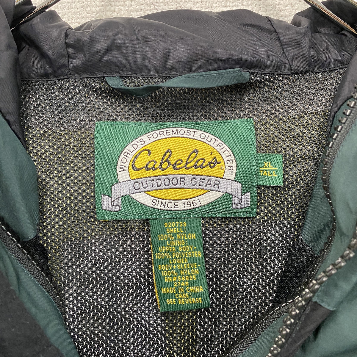 Cabela's　カベラス　マウンテンパーカー/ナイロンジャケット　緑　グリーン　XLサイズ　古着