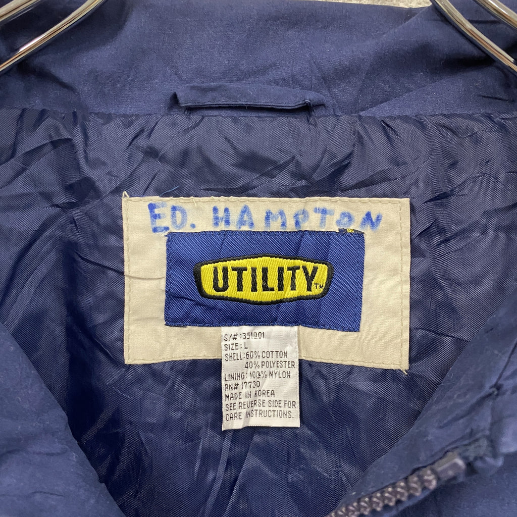 UTILITY　ワークジャケット　紺　ネイビー　Lサイズ　古着