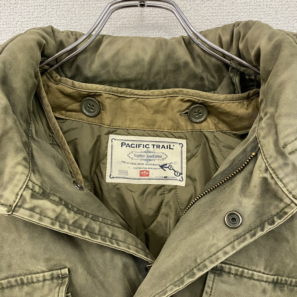 PACIFIC TRAIL　パシフィックトレイル　フィールドジャケット　ミリタリージャケット　カーキ　2XLサイズ ミリタリーアウター メンズ ポリエステル 古着