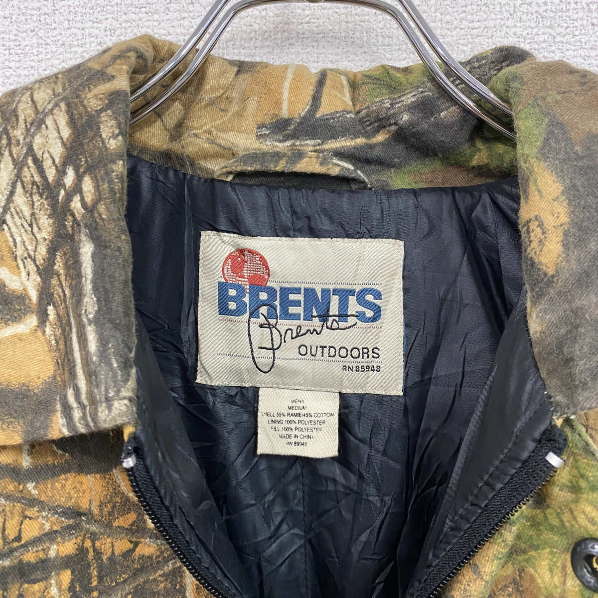 BRENTS OUTDOORS　ブレンツアウトドアーズ　オーバーオール/つなぎ　リアルツリー　カーキ　Mサイズ　古着