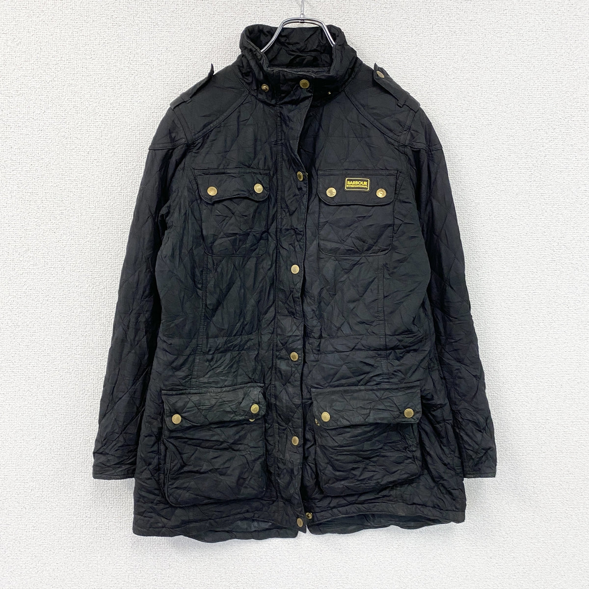 Barbour　バブアー　キルティングジャケット　黒　ブラック　8サイズ　古着