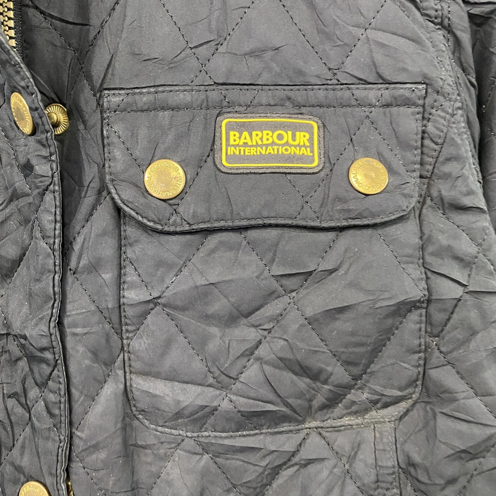 Barbour　バブアー　キルティングジャケット　黒　ブラック　8サイズ　古着