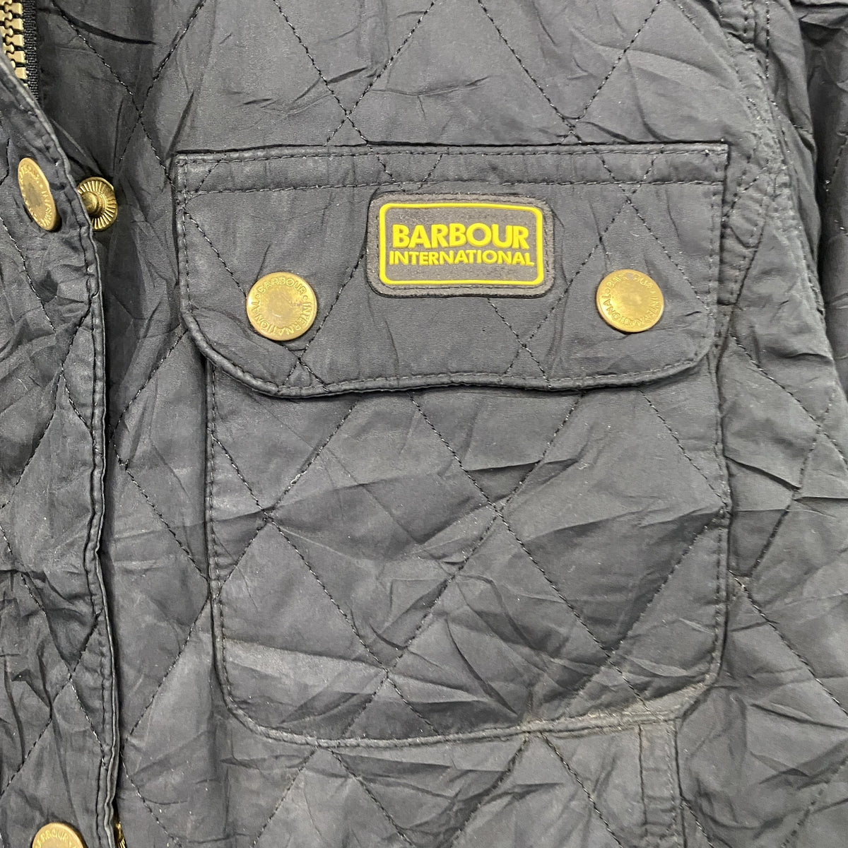 Barbour　バブアー　キルティングジャケット　黒　ブラック　8サイズ　古着