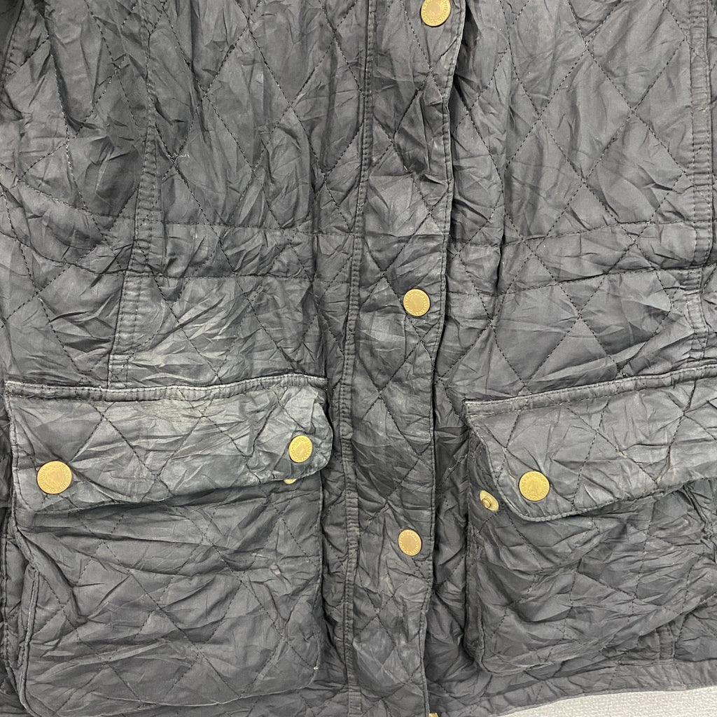 Barbour　バブアー　キルティングジャケット　黒　ブラック　8サイズ　古着