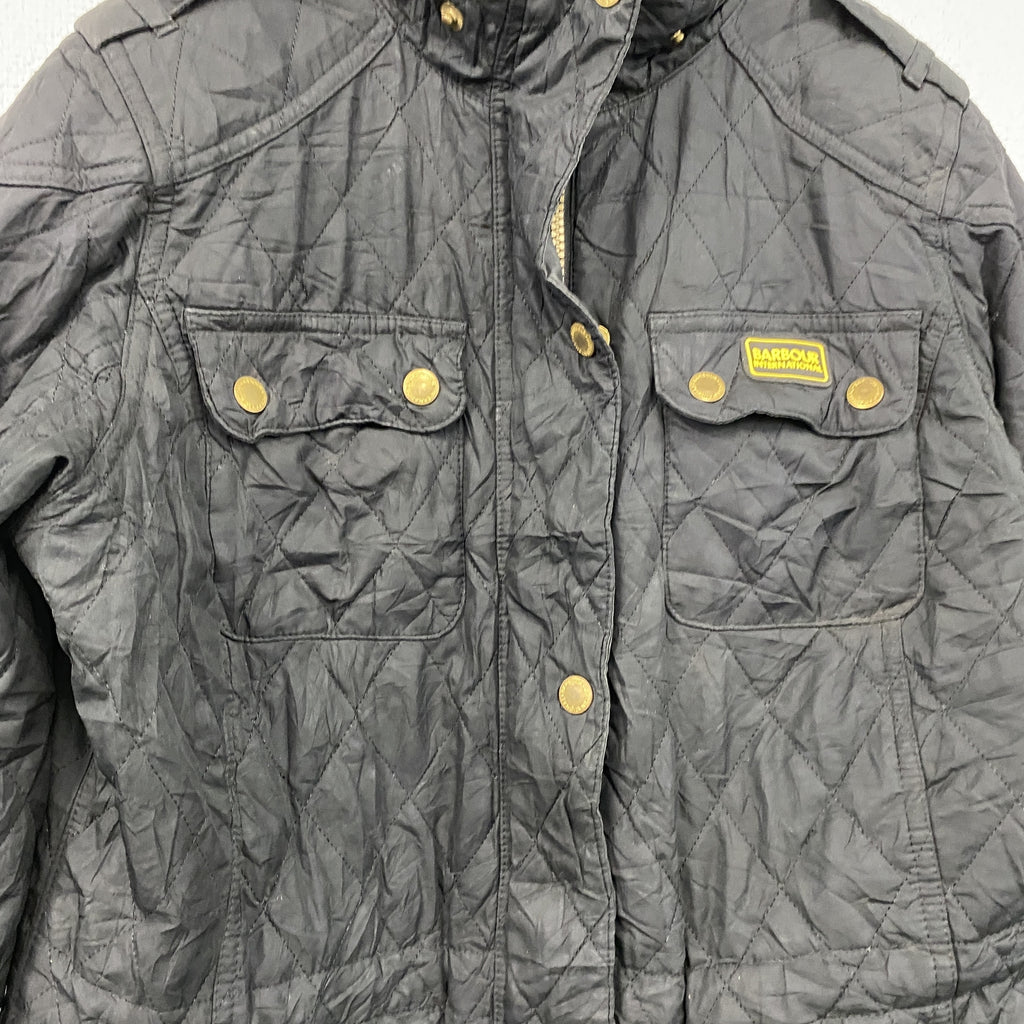 Barbour　バブアー　キルティングジャケット　黒　ブラック　8サイズ　古着
