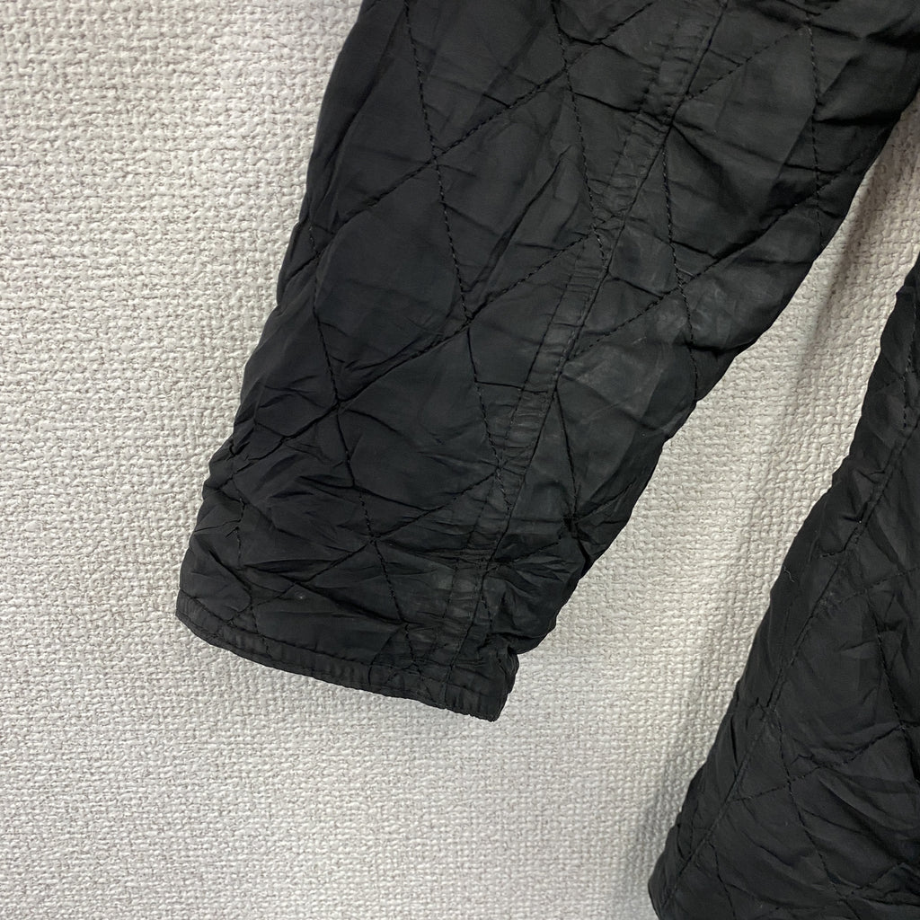 Barbour　バブアー　キルティングジャケット　黒　ブラック　8サイズ　古着