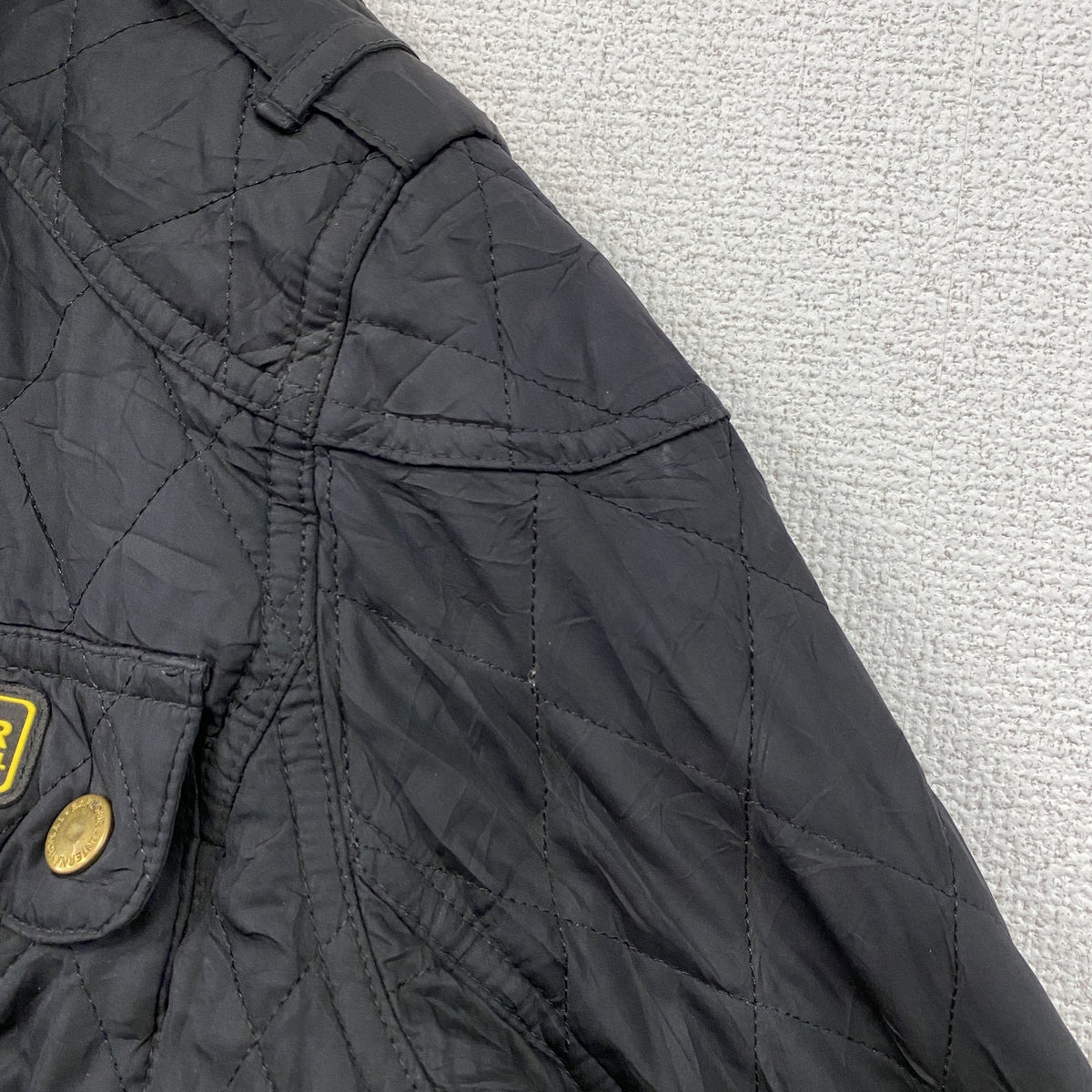 Barbour　バブアー　キルティングジャケット　黒　ブラック　8サイズ　古着