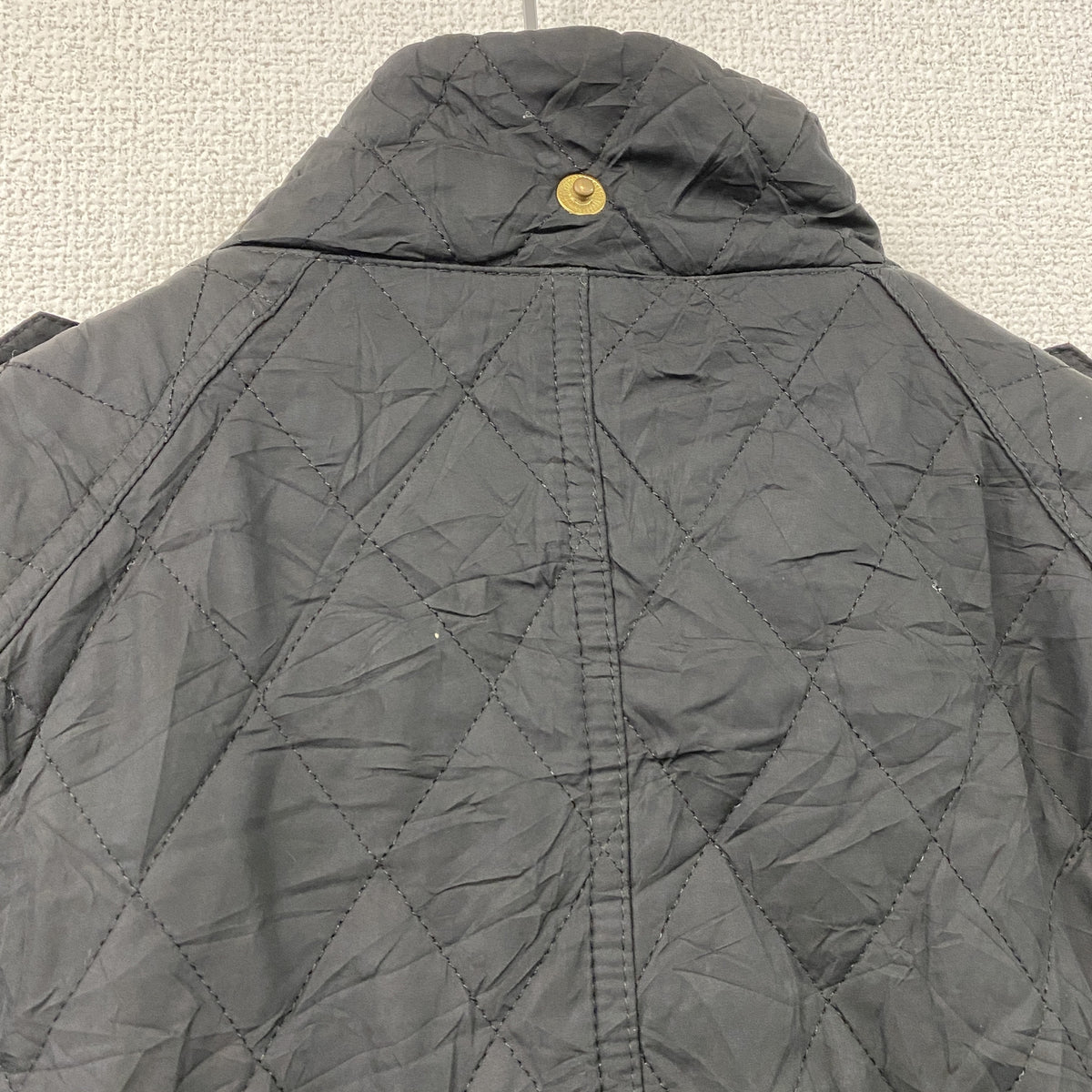 Barbour　バブアー　キルティングジャケット　黒　ブラック　8サイズ　古着