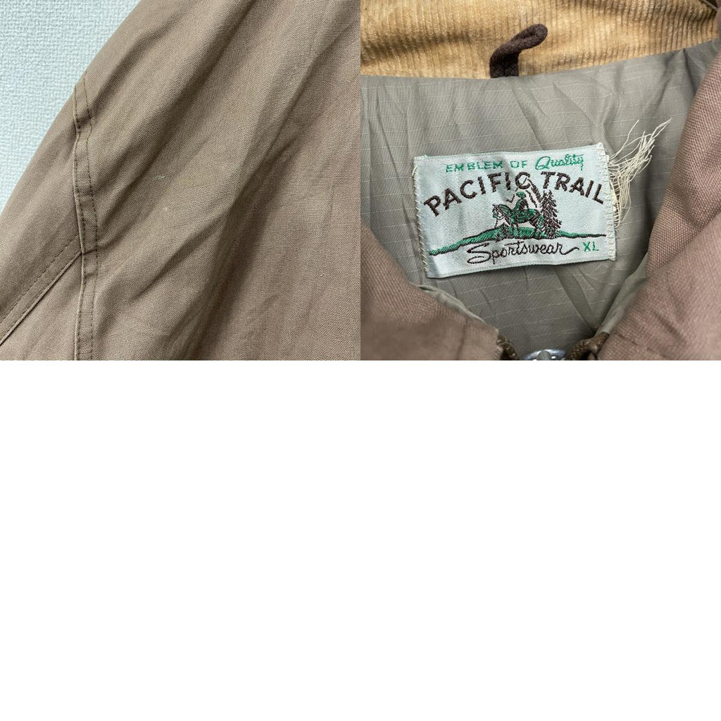 PACIFIC TRAIL　フルジップジャケット　茶色　ブラウン　XLサイズ メンズ 古着