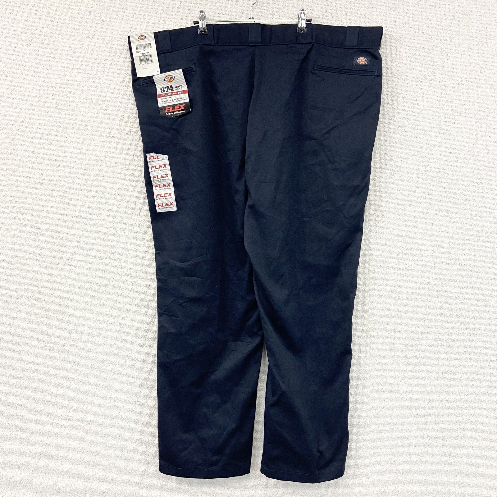 Dickies　ディッキーズ　ワークパンツ　チノパンツ　ジップフライ　未使用　黒　ブラック　W50サイズ　古着